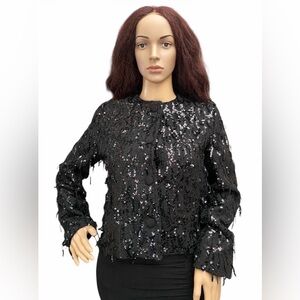 Zara women’s black sequins medium blazer